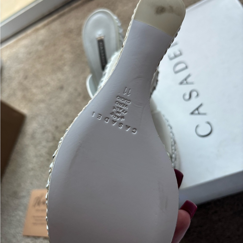 Casadei White Wedge Sandals in great condition! - Picture 13 of 14